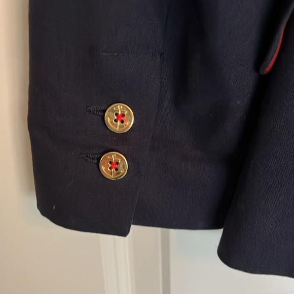 TRF Zara Collection navy double breasted jacket with gold buttons - Picture 7 of 16